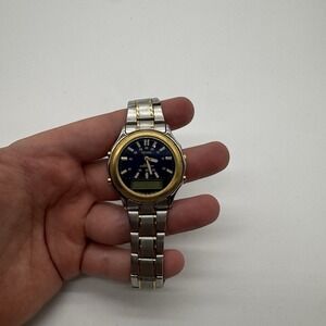 Citizen C480 S27247 Analog Digital Blue Dial watch Vintage - Untested